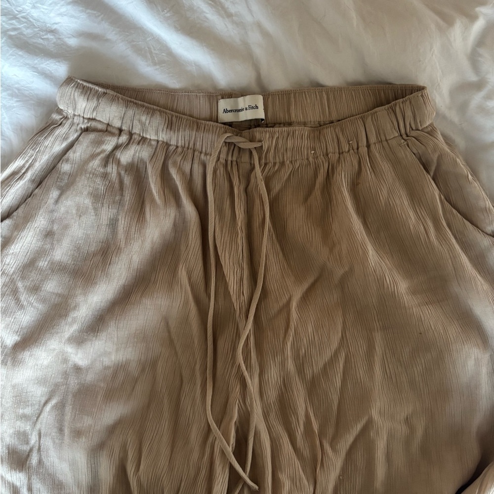 Abercrombie & Fitch Tan Wide Leg Pants